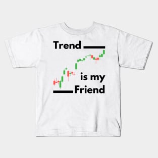 Trend is my Friend (Black) Kids T-Shirt